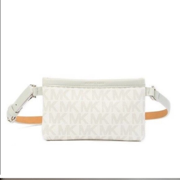 Michael Kors MK Vanilla Signature Logo Belt Wallet
Large Waist Pouch Bag - Picture 1 of 11
